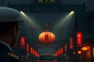 湖边露营日志节目封面：清晨湖面与支起的帐篷