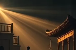 风之庭院修复版封面：庭院石阶与摇晃的风铃